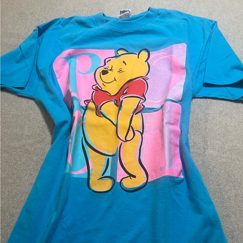 Blue Winnie the Pooh Graphic T-Shirt